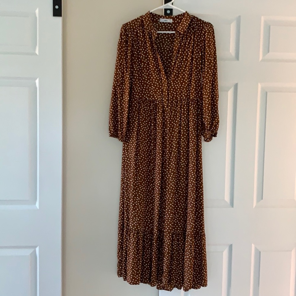 Mango polka dot midi/maxi dress - Picture 4 of 9